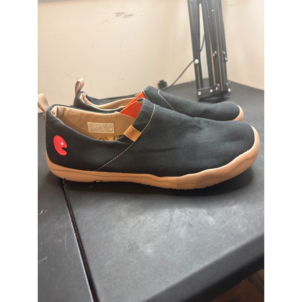 UIN Toledo Black Canvas Slip On Travel Shoes Womens 10 W0101045
